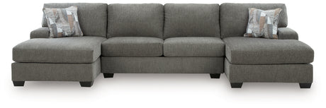 Clarington Greystone 3-Piece Sectional with Double Chaise from Ashley - Luna Furniture
