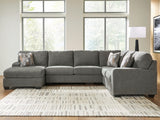 Clarington Greystone 3-Piece Sleeper Sectional with Chaise from Ashley - Luna Furniture