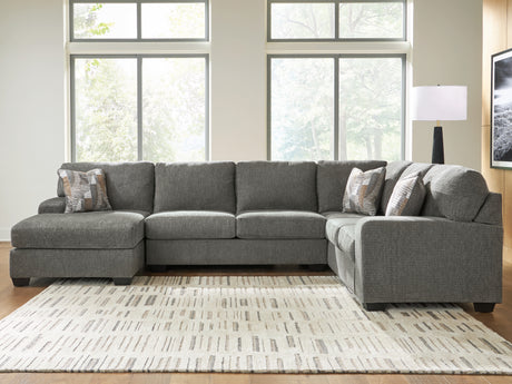 Clarington Greystone 3-Piece Sectional with Chaise from Ashley - Luna Furniture