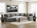 Clarington Greystone 3-Piece Sleeper Sectional with Chaise from Ashley - Luna Furniture