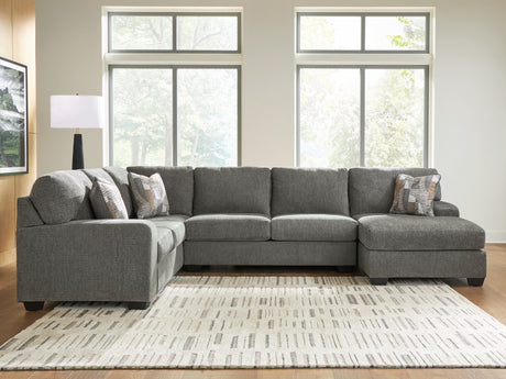 Clarington Greystone 3-Piece Sectional with Chaise from Ashley - Luna Furniture