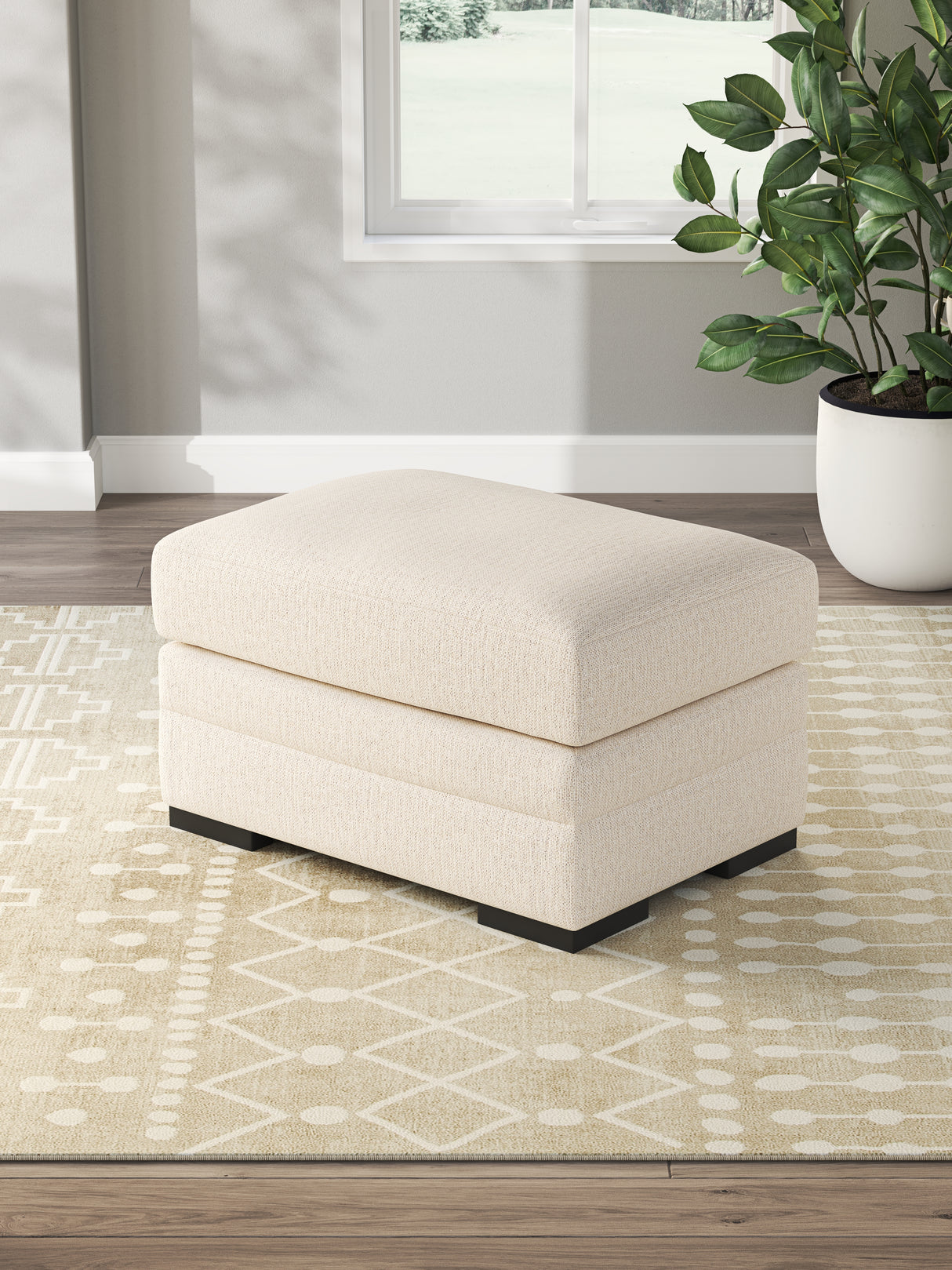 Lango Jute Ottoman from Ashley - Luna Furniture