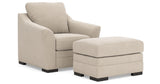 Lango Jute Chair and Ottoman from Ashley Furniture - Luna Furniture