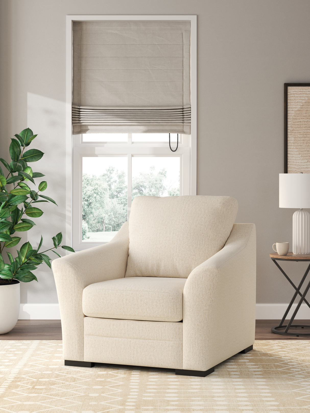 Lango Jute Chair and Ottoman from Ashley Furniture - Luna Furniture