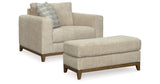 Parklynn Chair and Ottoman in Desert from Ashley - Luna Furniture
