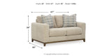 Parklynn Sofa, Loveseat, Chair and Ottoman in Desert from Ashley - Luna Furniture