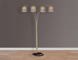 Rain Drop Arc Gold 84" Floor Lamp from Crown Mark - Luna Furniture