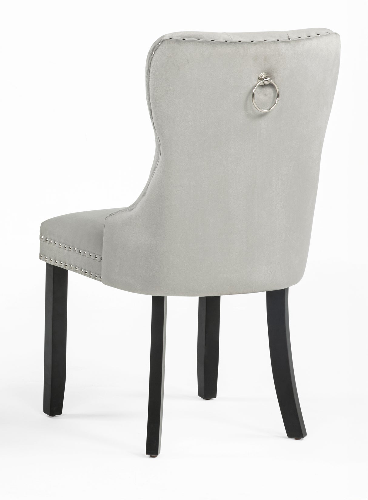 Arabella Light Gray Velvet Accent Chair, Set of 2 from Crown Mark - Luna Furniture