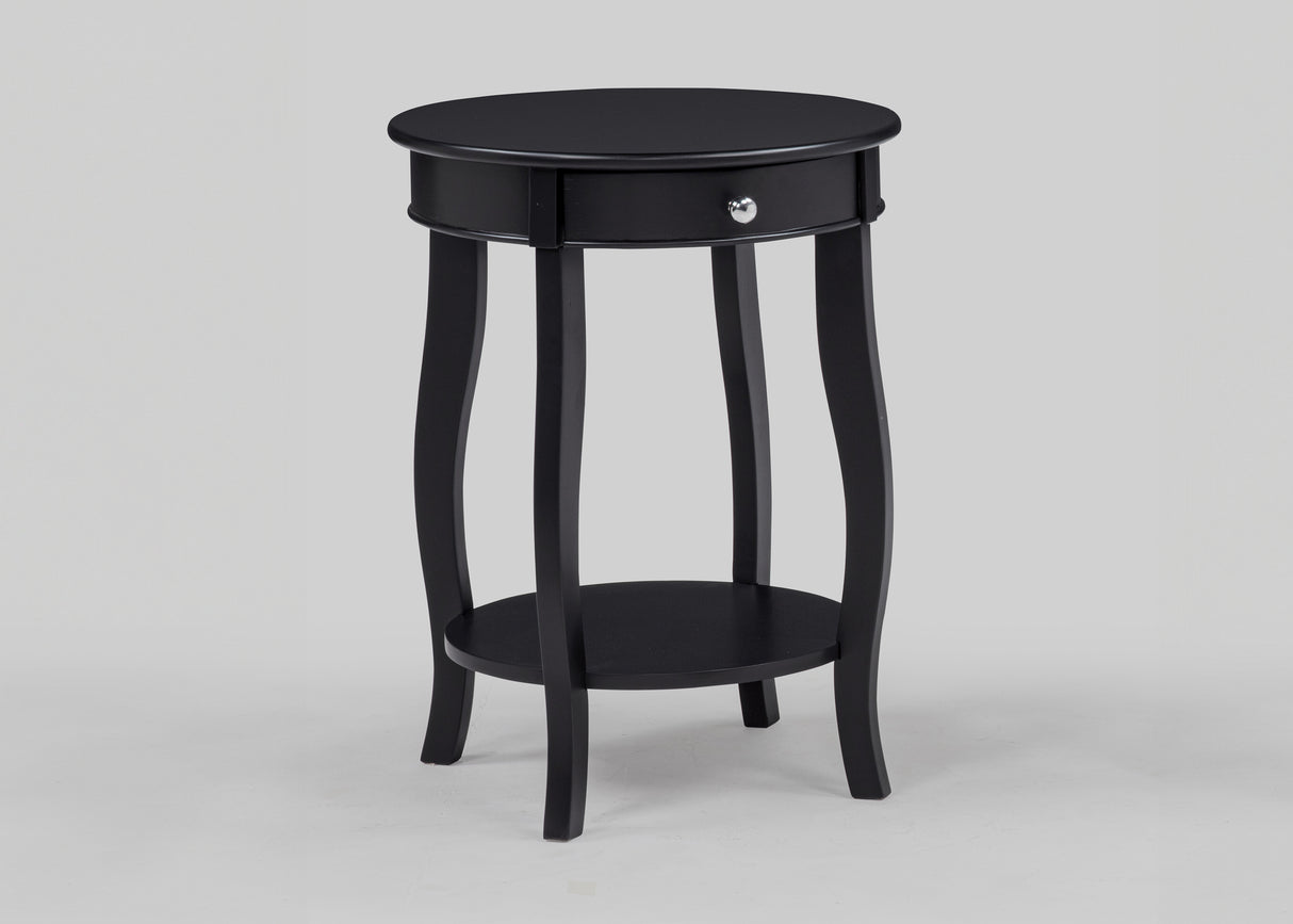 Jacie Black Chairside Round End Table from Crown Mark - Luna Furniture