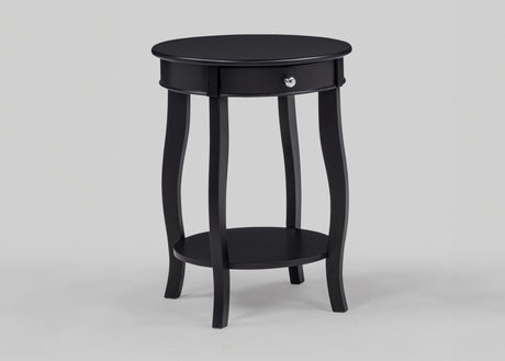 Jacie Black Chairside Round End Table from Crown Mark - Luna Furniture