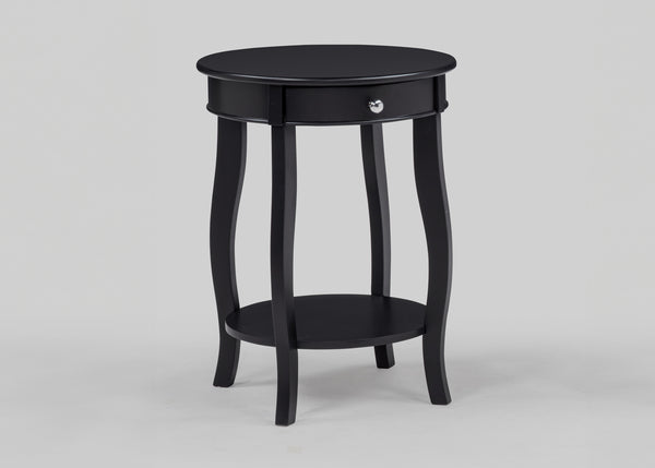 Jacie Black Chairside Round End Table