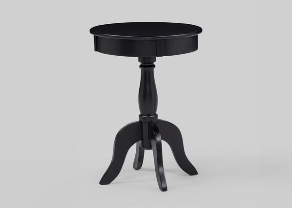 Romy Black Chairside Round End Table