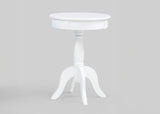 Romy White Chairside Round End Table from Crown Mark - Luna Furniture