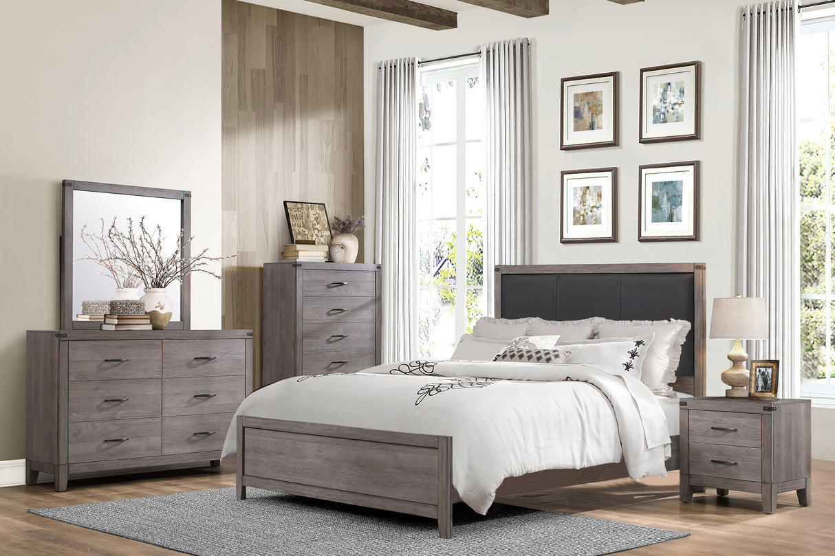 Woodrow Brownish Gray Queen Platform Bed