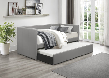 Roland Gray Daybed with Trundle from Homelegance - Luna Furniture