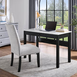 Rylee Black Faux Marble Top Office Desk from Crown Mark - Luna Furniture