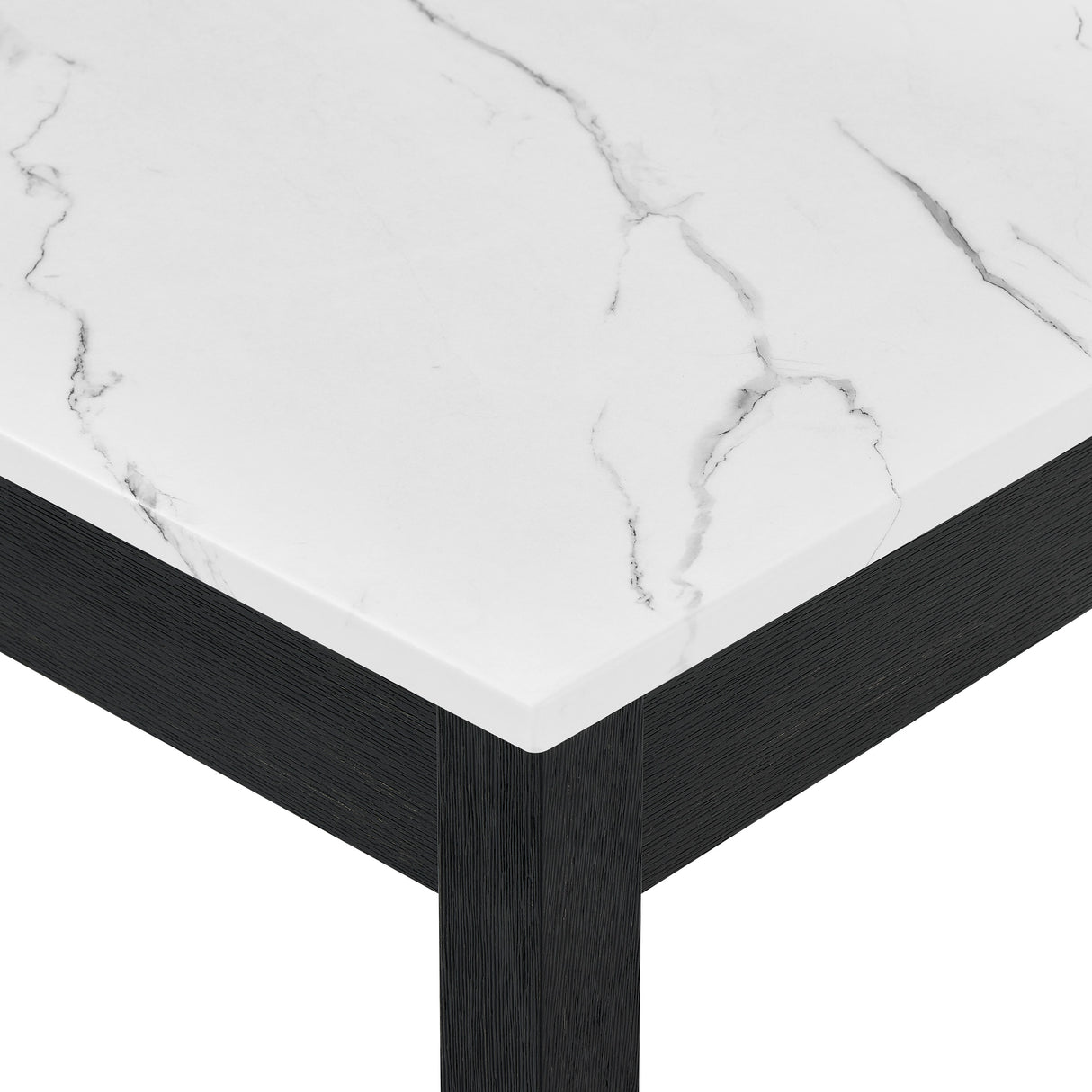 Rylee Black Faux Marble Top Office Desk from Crown Mark - Luna Furniture