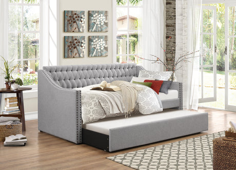 Roland Gray Daybed with Trundle from Homelegance - Luna Furniture
