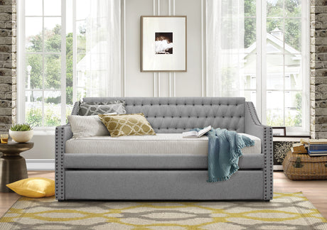 Roland Gray Daybed with Trundle from Homelegance - Luna Furniture