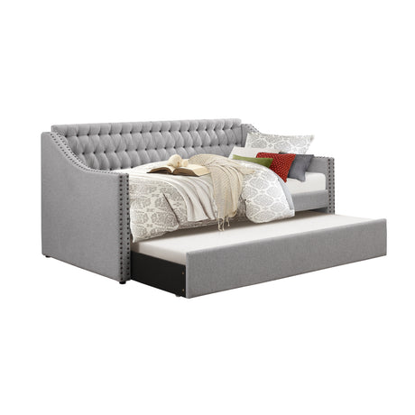 Roland Gray Daybed with Trundle from Homelegance - Luna Furniture