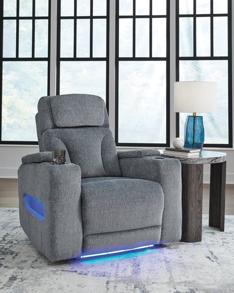 Studio Cave Steel Power Reclining Loveseat and Power Recliner from Ashley - Luna Furniture
