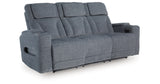 Studio Cave Power Reclining Sofa and Loveseat in Steel from Ashley - Luna Furniture