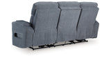 Studio Cave Power Reclining Sofa and Loveseat in Steel from Ashley - Luna Furniture
