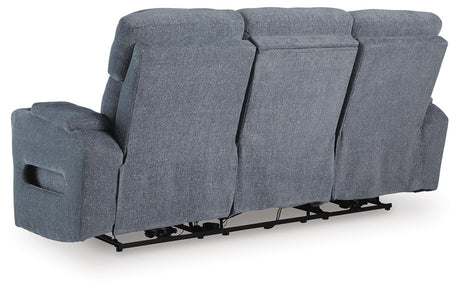 Studio Cave Power Reclining Sofa and Loveseat in Steel from Ashley - Luna Furniture