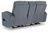 Studio Cave Power Reclining Sofa and Loveseat in Steel from Ashley - Luna Furniture