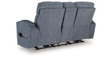 Studio Cave Steel Power Reclining Loveseat with Console from Ashley - Luna Furniture