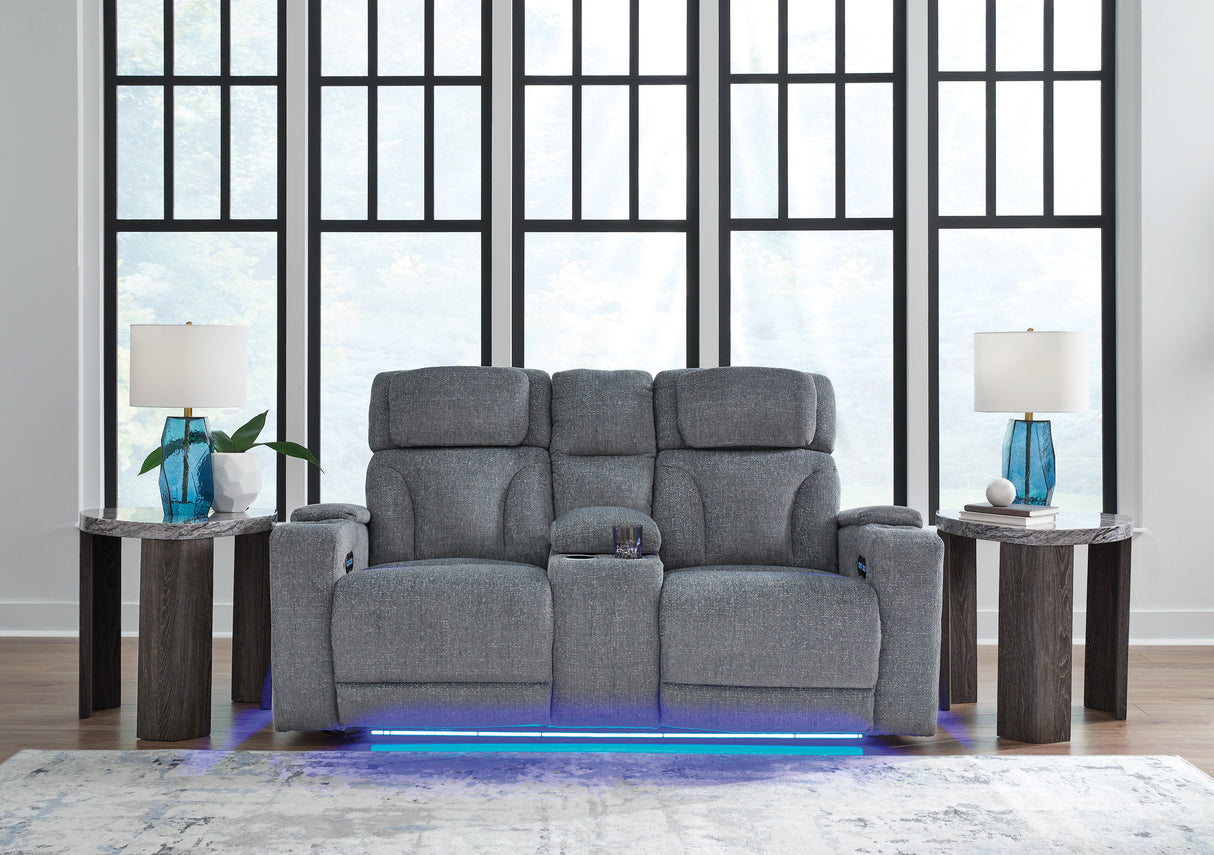 Studio Cave Steel Power Reclining Loveseat and Power Recliner from Ashley - Luna Furniture