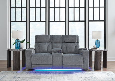 Studio Cave Steel Power Reclining Loveseat and Power Recliner from Ashley - Luna Furniture