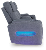 Studio Cave Power Reclining Sofa and Loveseat in Steel from Ashley - Luna Furniture