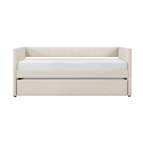Trudy Beige Twin Daybed with Trundle