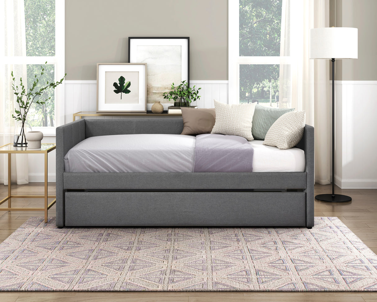 Trudy Dark Gray Twin Daybed with Trundle from Homelegance - Luna Furniture