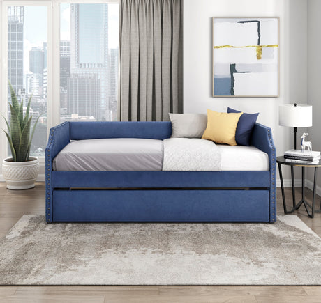 Shiloh Blue Twin Daybed with Trundle from Homelegance - Luna Furniture