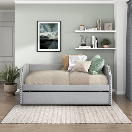 Shiloh Light Gray Twin Daybed with Trundle from Homelegance - Luna Furniture