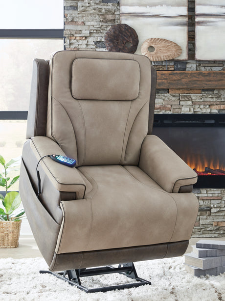 4Z-Peaceful Pause Sand Power Lift Recliner from Ashley - Luna Furniture