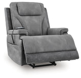 4Z-Peaceful Pause Slate Power Lift Recliner from Ashley - Luna Furniture