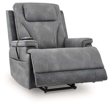 4Z-Peaceful Pause Slate Power Lift Recliner from Ashley - Luna Furniture