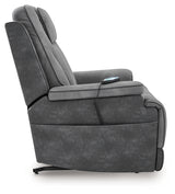 4Z-Peaceful Pause Slate Power Lift Recliner from Ashley - Luna Furniture
