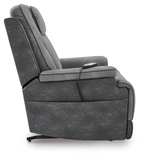 4Z-Peaceful Pause Slate Power Lift Recliner from Ashley - Luna Furniture