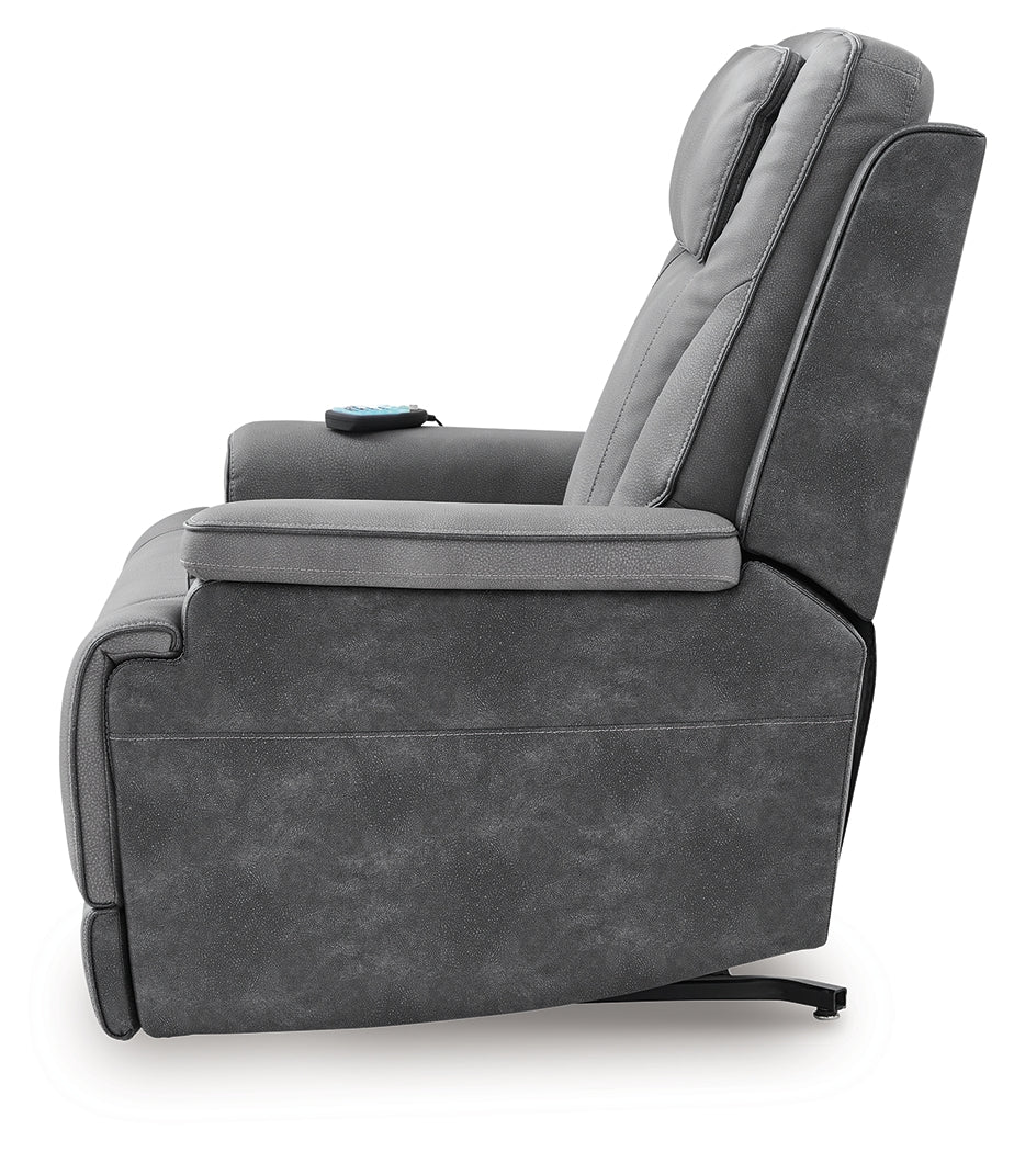 4Z-Peaceful Pause Slate Power Lift Recliner from Ashley - Luna Furniture