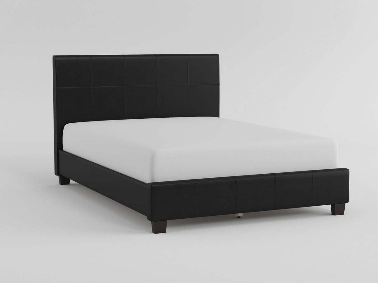 Lorenzi Black Full Upholstered Platform Bed from Homelegance - Luna Furniture