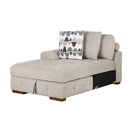 Raife Taupe 4-Piece Sectional with Right Chaise from Homelegance - Luna Furniture