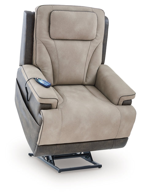 4Z-Peaceful Pause Sand Power Lift Recliner from Ashley - Luna Furniture