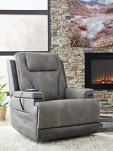 4Z-Peaceful Pause Slate Power Lift Recliner from Ashley - Luna Furniture