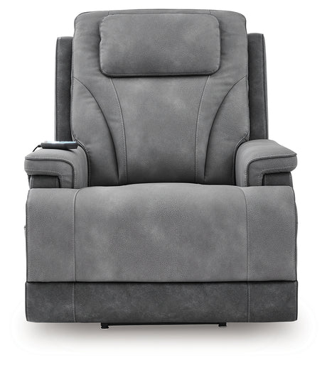 4Z-Peaceful Pause Slate Power Lift Recliner from Ashley - Luna Furniture