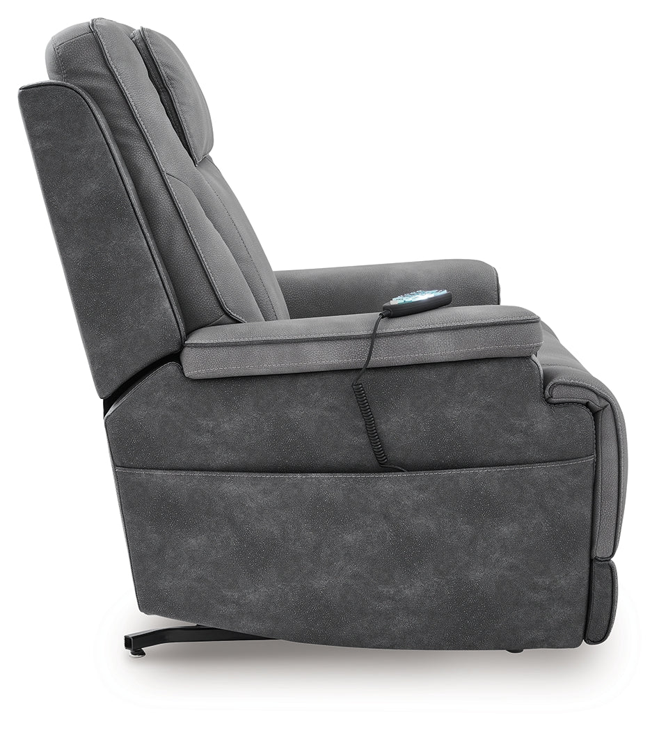 4Z-Peaceful Pause Slate Power Lift Recliner from Ashley - Luna Furniture