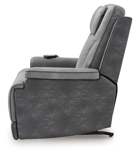 4Z-Peaceful Pause Slate Power Lift Recliner from Ashley - Luna Furniture